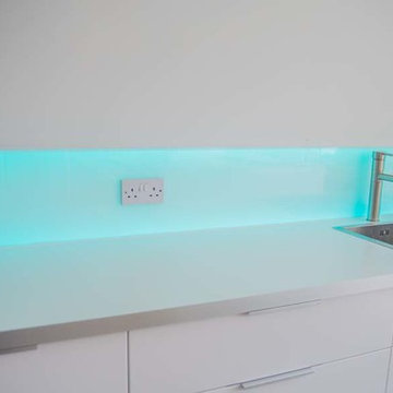 LED Illuminated Kitchen Glass Back Splash
