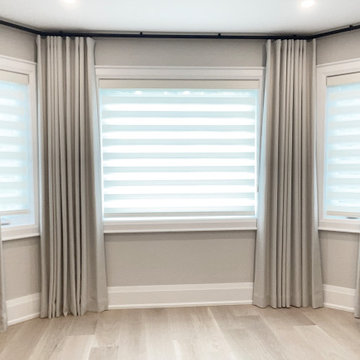 Blinds and Drapes Side Panel Combinations