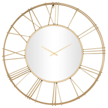 Glam Gold Metal Wall Clock 561791