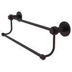 Allied Brass - Allied Brass Mercury 36" Double Towel Bar With Groovy Accents, Antique Bronze - Add a stylish touch to your bathroom decor with this finely crafted double towel bar.  This elegant bathroom accessory is created from the finest solid brass materials.  High quality lifetime designer finishes are hand polished to perfection.