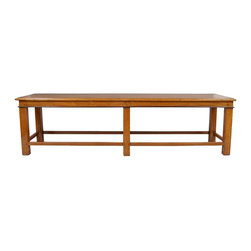 Large Anglo Indian Satinwood and Ebony Low Table/Long Bench - Indoor Benches