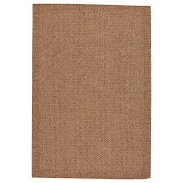 Vibe by Jaipur Living Maeva Indoor/ Outdoor Border Area Rug, Light Brown, 2'x3'