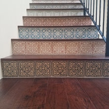Tile under stairs