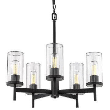 5 Light Chandelier in Classic style - 23 Inches high by 23.75 Inches wide-Matte