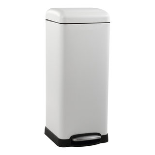 happimess Connor 13 Gal. Rose Gold Rectangular Trash Can with Soft