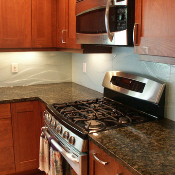 Glass back splash