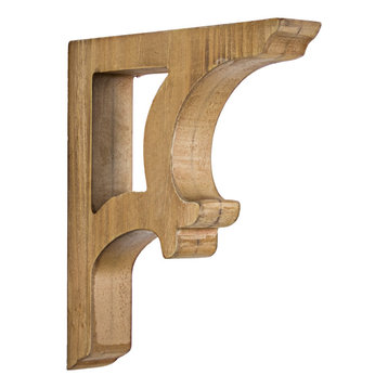 Wooden Corbels Shelf Brackets, Set of 2