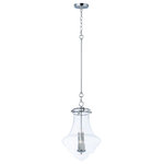 Maxim Lighting - Maxim Lighting 25189CLPN Retro - Six Light Pendant - Retro Six Light Pendant Polished Nickel Clear GlassThis collection of pendants, inspired by lighting reminiscent of the past, are updated to fit into today's home decor. With a wide variety of size, finish, and technology there is something for everyone. Hand blown Clear and White cased opal glass with Polished Nickel accents creates vintage look with a contemporary flair. The Clear holophane and Polished Nickel pendants add LED technology at a very affordable price.Canopy Included: TRUEShade Included: TRUECanopy Diameter: 5 x 5 x 0Lumens: 3600Polished Nickel Finish with Clear GlassThis collection of pendants, inspired by lighting reminiscent of the past, are updated to fit into today's home decor. With a wide variety of size, finish, and technology there is something for everyone. Hand blown Clear and White cased opal glass with Polished Nickel accents creates vintage look with a contemporary flair. The Clear holophane and Polished Nickel pendants add LED technology at a very affordable price.   Canopy Included: TRUE / Shade Included: TRUE / Canopy Diameter: 5 x 5 x 0Lumens: 3600. *Number of Bulbs: 6 *Wattage: 60W * BulbType: Candelabra Base *Bulb Included: No *UL Approved: Yes