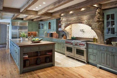 Design ideas for a large traditional kitchen in Other.