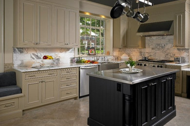 New York Kitchen with an island