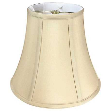 Royal Designs True Bell Basic Lamp Shade, V Notch Fitter, Beige, 8x16x12.625, Si