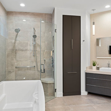 Master Bathroom Custom Cabinetry & Shower