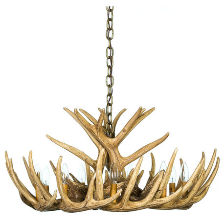 Whitetail Deer 12 Antler Cascade Chandelier