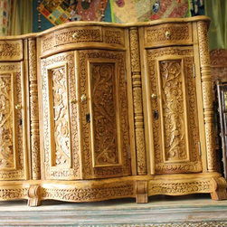 Antique Indian Sideboard Hope Chest Buffet - Buffets And Sideboards