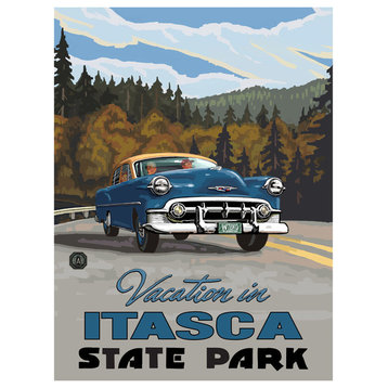 Paul A. Lanquist Itasca State Park Minnesota Road Trip Art Print, 9"x12"