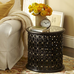 Bamileke Carved Wood Side Table - Side Tables And End Tables