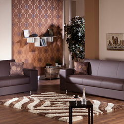 Kobe Escudo Brown Living Room Sofa Set - $1105.38 - Living Room Furniture Sets