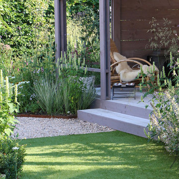 Romantic garden with veranda