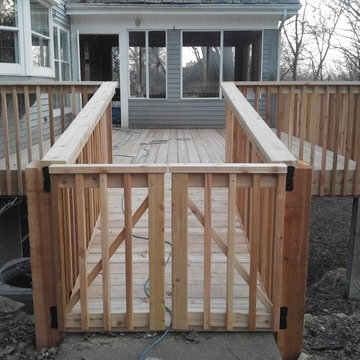 Cedar deck with gate