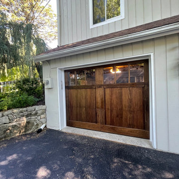 mahogany garage doors