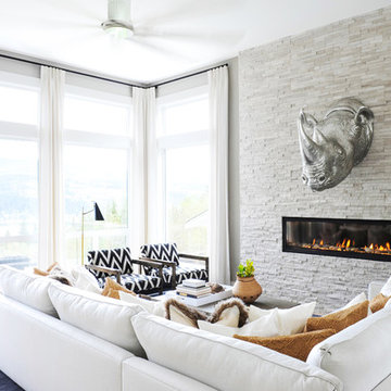 West Coast Modern Custom Home - Living Room