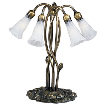 Meyda Tiffany 16545 Stained Glass / Tiffany Table Lamp - White