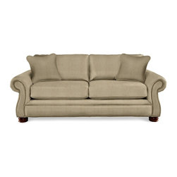 Pembroke Premier Sofa by La-Z-Boy shown in Khaki - Products