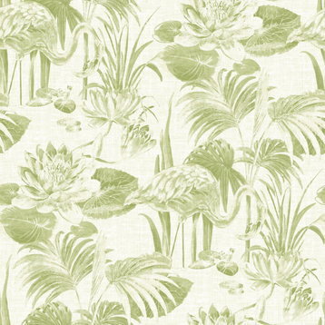 Frolic Green Lagoon Wallpaper, Bolt