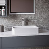 Karran Quattro QM176 Matte White Acrylic 21" Rectangular Bathroom Vessel Sink