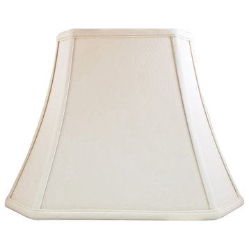 Royal Designs Rectangle Cut Corner Lamp Shade, White, (6x8)x(9x14)x10, Set of 2