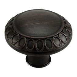 Cosmas - Cabinet Round Knob, 1-5/16" Diameter, Set of 25, Oil Rubbed Bronze - Cabinet And Drawer Knobs