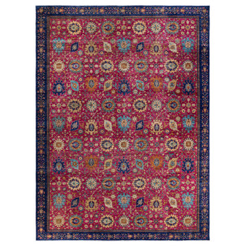 Serapi, One-of-a-Kind Hand-Knotted Runner Rug  - Purple, 10' 3" x 14' 1"