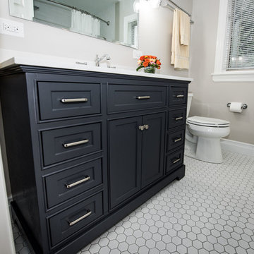 1st Bathroom: Black Massive Vanity (close look)