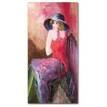 'Woman with Blue Hat' Canvas Art by Rosario Tapia