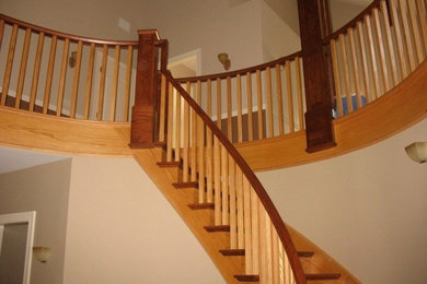 Circular staircase and railings