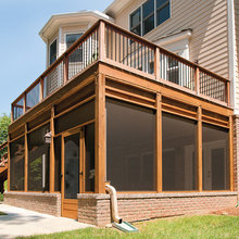 below porch