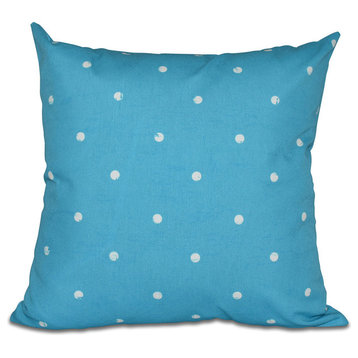 Dorothy Dot, Geometric Print Pillow, Turquoise, 18"x18"