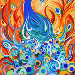 The Peacock, 40 x 60 in, sold - Paintings