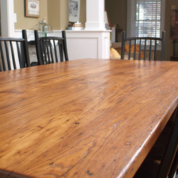 Antique Wormy Chestnut Farmhouse Dining Table - Dining Tables