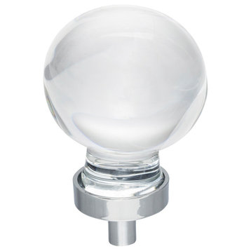 Jeffrey Alexander G130L Harlow 1-3/8 Inch Vintage Glam Sphere - Polished Chrome