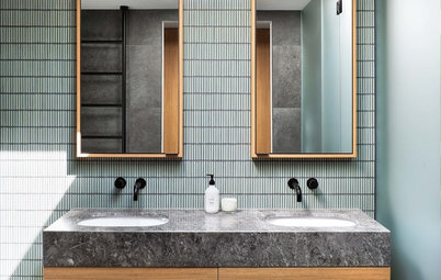 Room of the Week: A Textured and Tonal Bathroom in Gentle Green