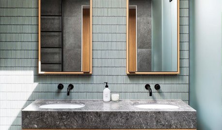 Room of the Week: A Textured and Tonal Bathroom in Gentle Green