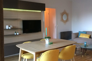 Exemple d'une salle à manger tendance.