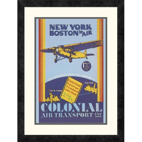 "Colonial Air Transport - New York to Boston by Air" Framed Print, 18"x24"