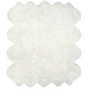 nuLOOM Hand-tufted Faux Sheepskin Quarto Pelt White shag Rug, 6'x7'