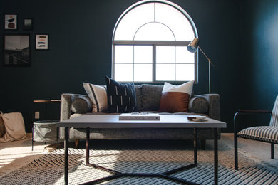 Mid-century modern home office photo in Phoenix