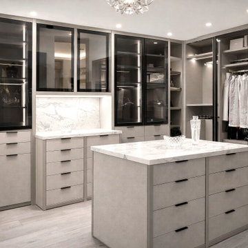 High-End Custom Walk-in Closet Systems by VelArt, Miami
