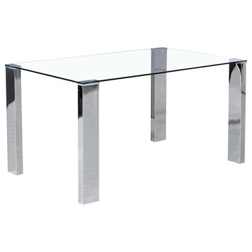 Contemporary Glass Rectangle Dining Table