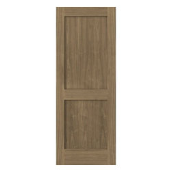 RIPON - 80&rdquo; WALNUT 2-PANEL SHAKER INTERIOR DOOR 1-3/8&rdquo; - Interior Doors