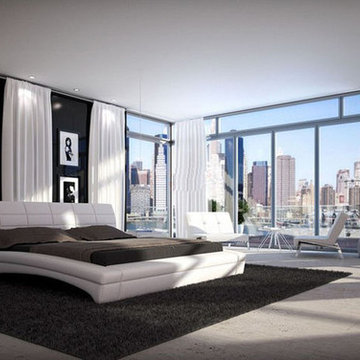 Casablanca Leather Platform Bed